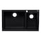 Alfi Brand Black 34" Dbl Bowl Drop In Granite Composite Kitchen Sink AB3319DI-BLA - alternate 11